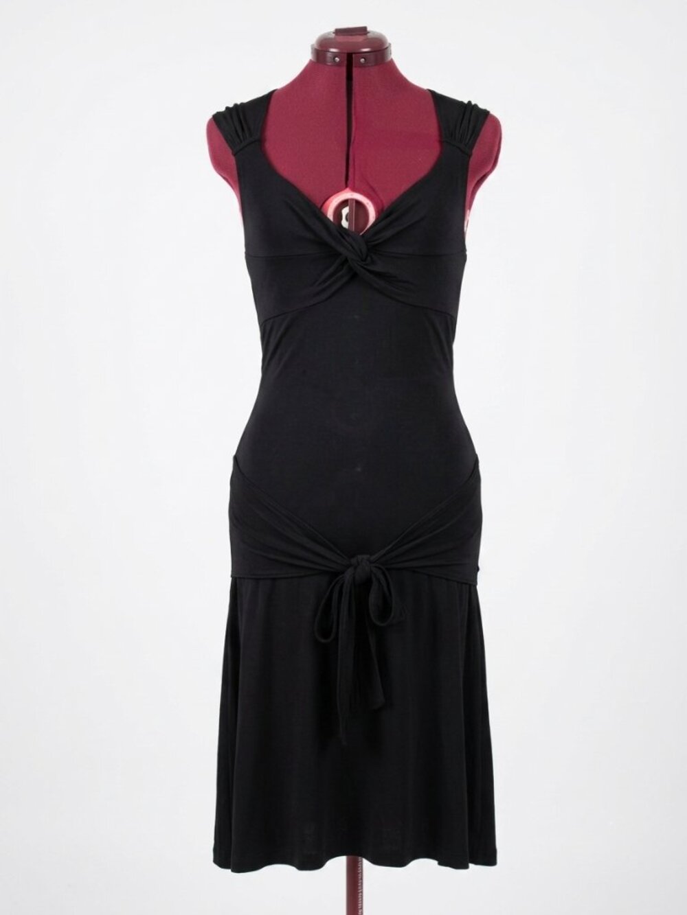 Alain Manoukian - Twisted Bust Drop-Waist Midi Dress - Size T3